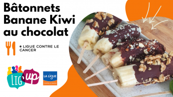 Bâtonnets banane kiwi au chocolat